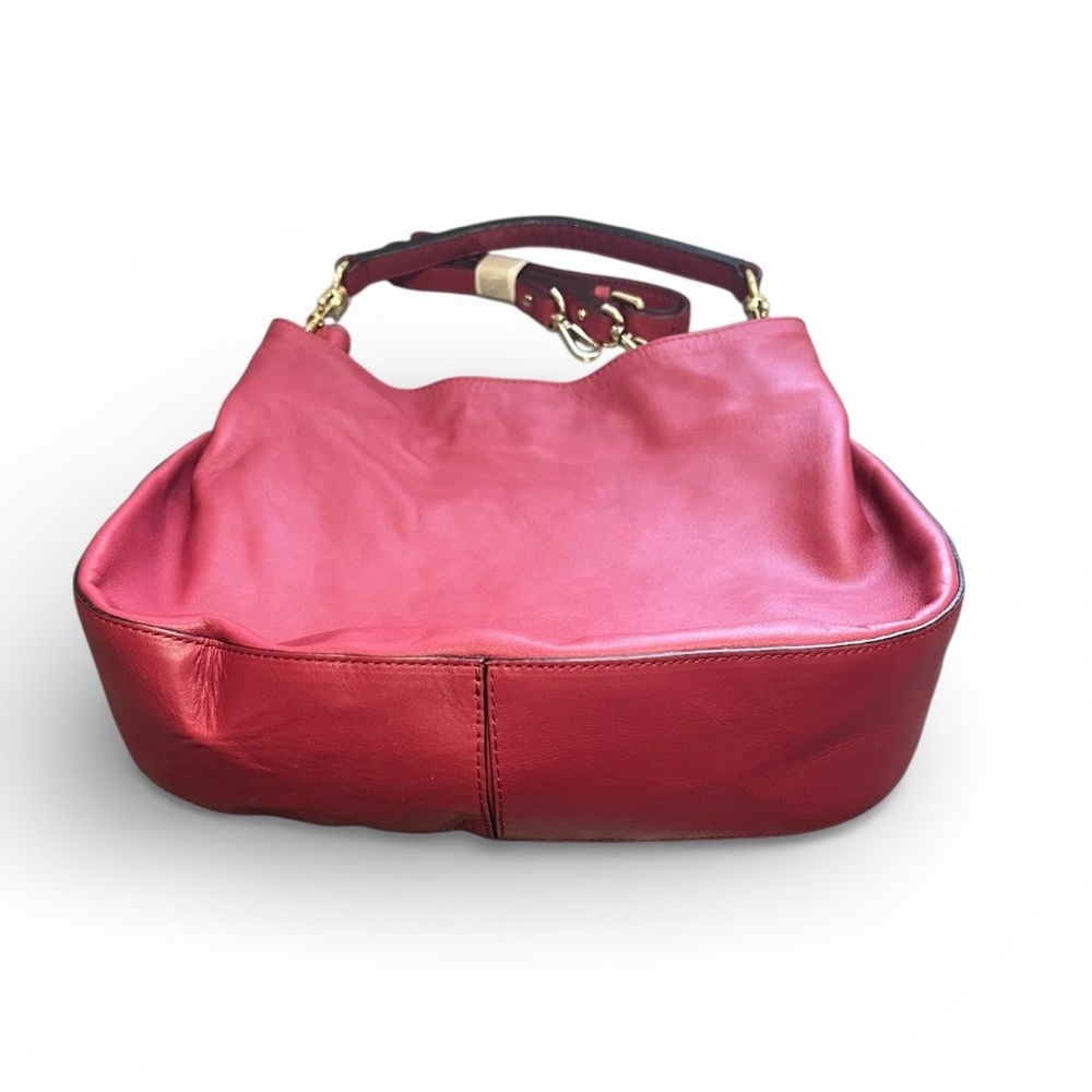 KUNA Red Leather Shoulder Bag by Beatrice ciabatti Italy old money purse - Picture 4 of 11